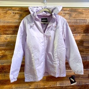 TOTES FLEECE LINED RAIN COAT